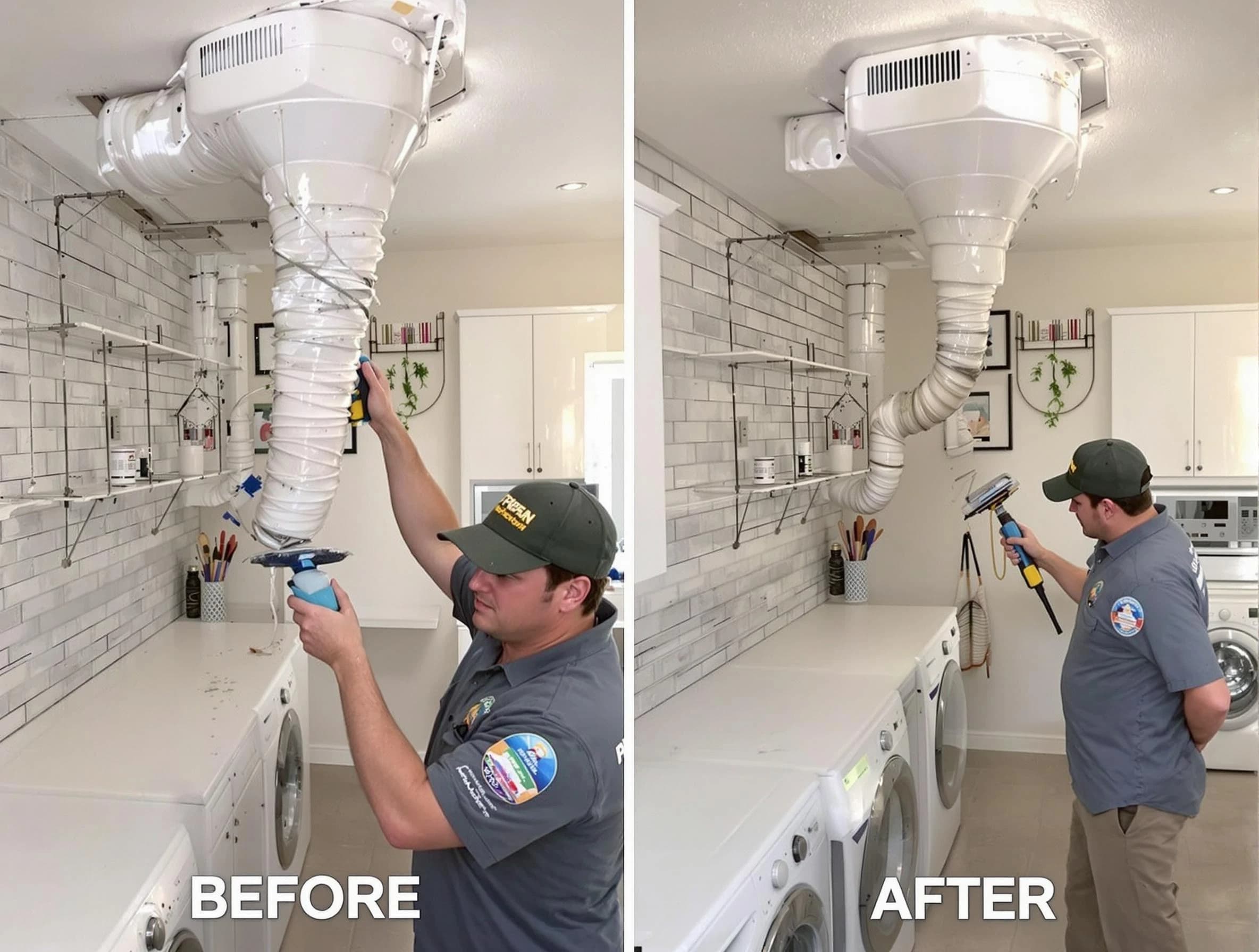 Professional dryer exhaust vent cleaning by Easton Dryer Vent Cleaning in Easton